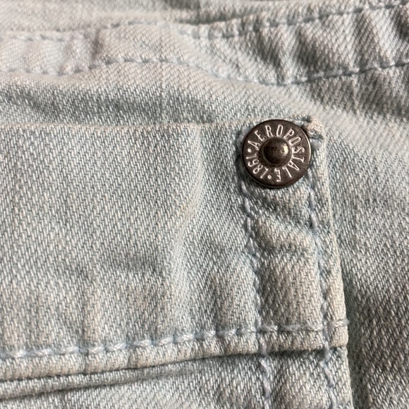 Aeropostale light blue denim‎ mini skirt with pockets - Picture 5 of 5